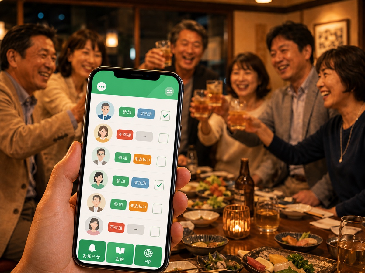 同窓会の出欠・名簿・集金をLINEで完結する同窓会DX