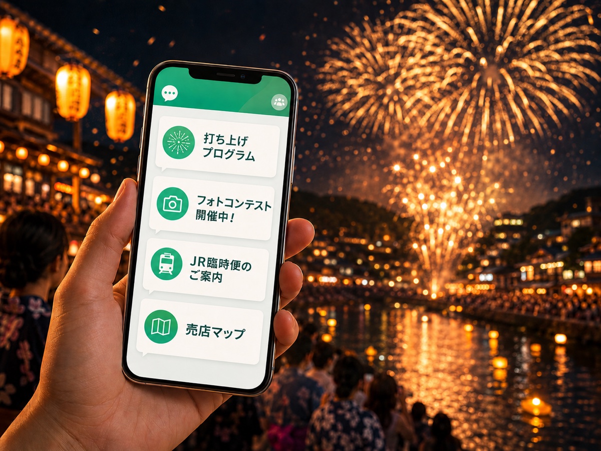 ふくろい遠州の花火 公式LINEのリッチメニュー