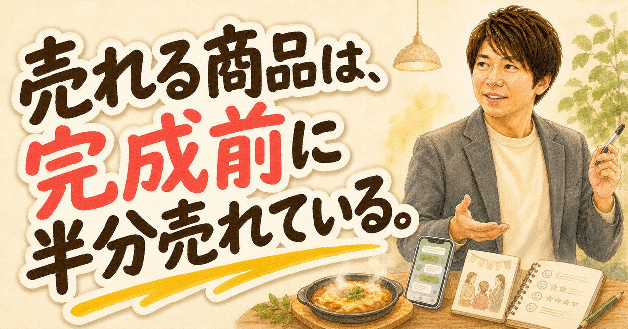 売れる商品は完成前に半分売れている